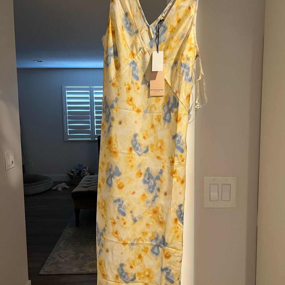 Scotch & Soda Blue and Yellow Patterned Dress